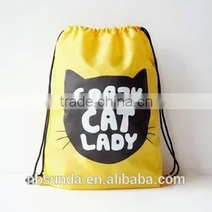 Printing Cartoon Good Quality Cheap Price Nylon Drawstring Bag thumbnail-1