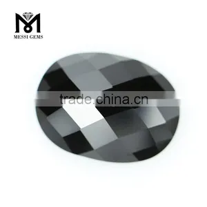 Oval Cabochon Synthetic Faceted Black Spinel Bead Gemstone Price thumbnail-1