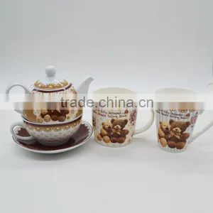 Hot Sale Ceramic Tea Set With Ceramic Cup thumbnail-1