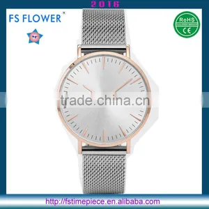 FS FLOWER - 2016 Watches Men Women Quartz Watch Good Quality Mesh Band Custom Own Brands Watch thumbnail-5