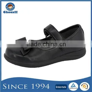 New Style Girls Classic Black Flat Bowknot School Mary Jane Shoes thumbnail-1