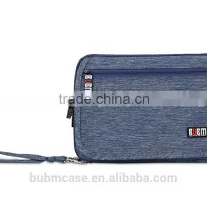 BUBM Blue Portable Nylon Women Three Folding Zipper Handbag thumbnail-1