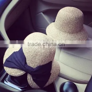 2016 Latest Factory Direct Ladies Custom Bucket Hat High Quality Big Butterfly Knot Cypress Hill Bucket Hat thumbnail-2