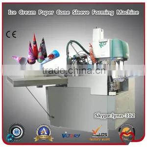 2014 New High Quality Ice Cream Cone Cup Forming Machine Ice Cream Paper Cone Sleeve Making Machine thumbnail-1