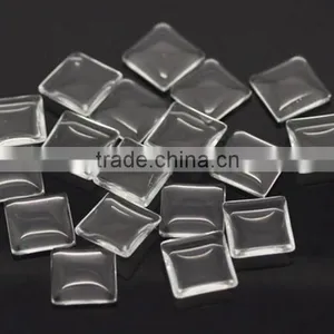 Custom Order Welcome Shape:round,heart,square,rectangle,ovel,drop,triangle,etc // Round Wholesale Clear Faceted Glass Cabochons thumbnail-1