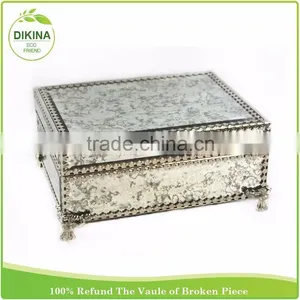 Bridesmaid Maid of Honor Personalized Vintage Jewellery Case Decorative Metal Lock Hexagon Square Rectangle Round Box Packaging thumbnail-3