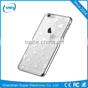 Hot Selling Electroplating Star LOGO Back Case Cover For Iphone 6 6S 6 Plus 6S Plus thumbnail-3