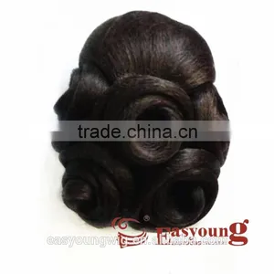 Synthetic Hair Bun, Hand Made Hair Dome Hairpieces, Accessories for Hair thumbnail-1