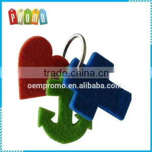 Custom Die Cut Shaped Felt Keychain thumbnail-1