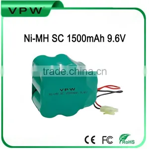 Ni-MH SC 1500mAh 9.6V Rechargeable Battery Pack For Vacuum Cleaner thumbnail-1