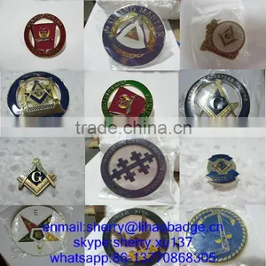 Plated Technique and Badge & Emblem Product Type Masonic Car Badges Emblems thumbnail-1
