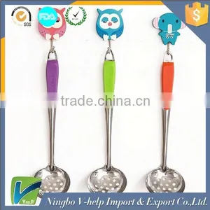 Hanging Spoon Cooking Tools Stainless Steel Soup Spoons Wall Hanging Long Handle Ladle Kitchen Utensils Solid Server Spoon thumbnail-2