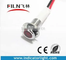 10mm Flat Head Meter Led Turn Control Panel Indicator Light Lamp 220v ac With Wire thumbnail-2
