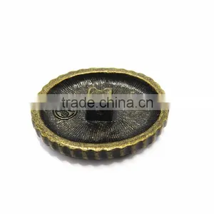 2015 Oval Decorated Metal Shank Button For Cloting thumbnail-4