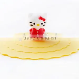 Cute Cartoon Leak Proof Soft Hello Kitty Silicone Cover for Cup thumbnail-2