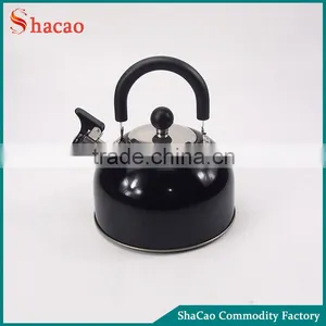 Black Color Stainless Steel Whistling Kettle Whistle With Plastic Handle thumbnail-1