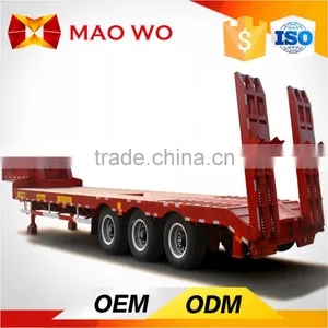 MAOWO 3 Axles Low Bed Semi-trailer or Tilt Bed Trailers for Sale thumbnail-6