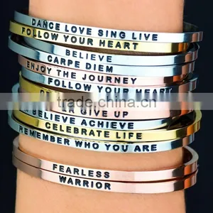 2017 Newest Design OEM Custom Hand Stainless Steel Cuff Bracelet thumbnail-6