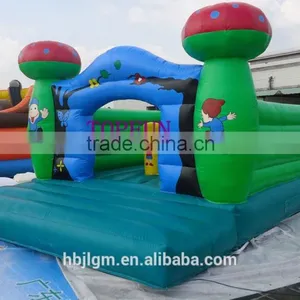 18oz Vinyl Laminated Polyester,laminated Pvc Tarpaulin for Bouncer Material thumbnail-5