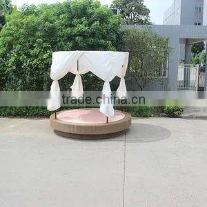 Fancy Contemporary Theme Hotel Wicker Round Beds thumbnail-4