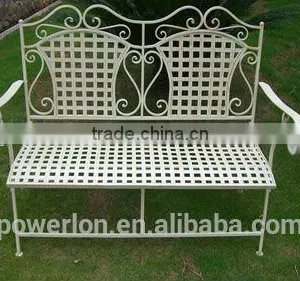 Durable 2 Seater Metal Garden Bench thumbnail-1