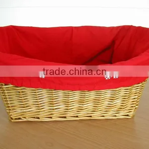Oval Willow Food Basket for Bread ,cheese With Handle thumbnail-1