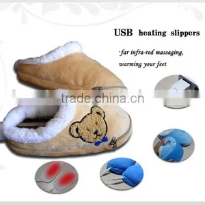 Newest Fashion Heated Slippers USB Warmer Shoes Electric USB Warm Slippers For Wholesale thumbnail-1