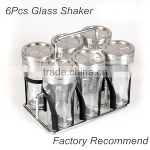 6pcs Oval Spice Jar Set With Metal Rack thumbnail-4