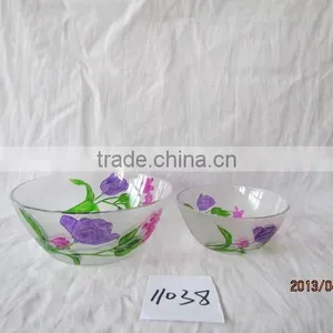 Hand Painted Machine Made Decorative Glass Bowls thumbnail-2