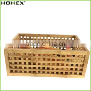 Handmade Bamboo Bin Fruit Storage Crate Homex BSCI/Factory thumbnail-5