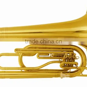 3 Piston Valve Gold Brass Marching Tuba Musical Instrument thumbnail-1