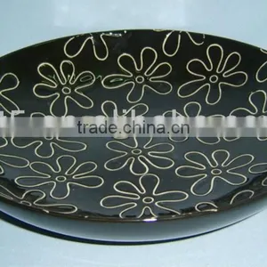 Hand Painted Ceramic Round Dinner Plate thumbnail-1