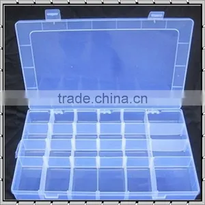 24 Compartments Clear Plastic Kids DIY Tool Toys Organizer Divider Cosmetic Makeup Storage Box Case thumbnail-1