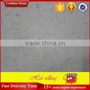 China Man-made White Carrara Quartz Slab thumbnail-3