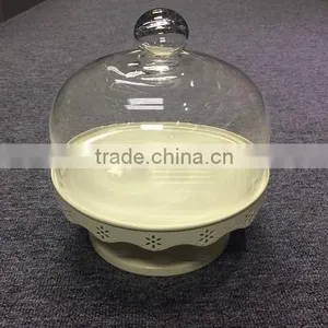 Cake Stand With Glass Lid thumbnail-1
