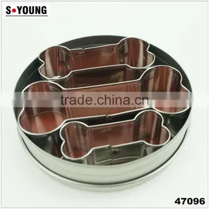 47096 3pcs Dog Bone Stainless Steel Cookie Cutter Set thumbnail-1