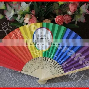 Colorful and Beautiful Hand Folding Fan for Promotion thumbnail-1