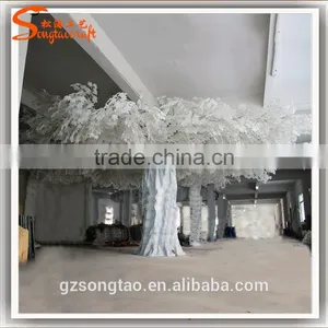Biggest Super Width , New Tree, White Ficus Leaf Tree Artificial Plants of Leaves thumbnail-2