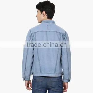 Men Denim Jean Jacket Wholesale Ripped With Pocket Outdoor Casual Wear thumbnail-3