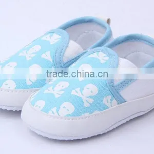 Boys and Girls Blue Skull Cotton Baby Canvas Shoes Halloween Days Shoes thumbnail-1
