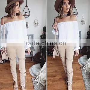 Runwaylover 4968 New Style Ladies Suede Sexy Tie Pant thumbnail-3