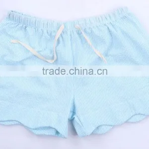 Wholesale Seersucker Scalloped Shorts thumbnail-2