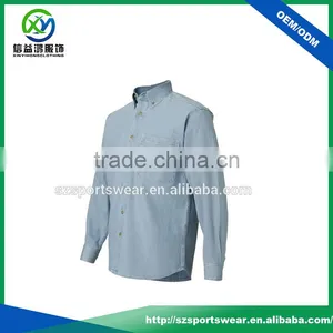 Custom Made 100% Cotton Long Sleeve Man's Kumar Shirts In Light Blue thumbnail-1
