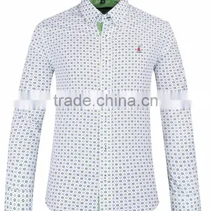 Mens Long Sleeve Slim Fit Shirt Contrast Collar and Cuff thumbnail-2