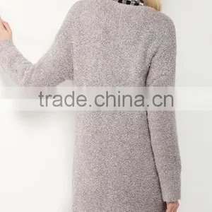 Newest Ladies v Neck Long Sweater Cardigan With Pockets thumbnail-3