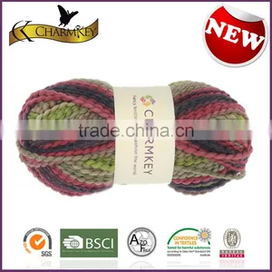 Charmkey Baby Knitting Yarn Good Elastic Rainbow Polyester Textured Yarn thumbnail-3