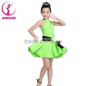 Summer Children's Latin Dance Dress Girls Round Neck Rumba Tango Sasa Samba Ballroom Performance Costume thumbnail-1