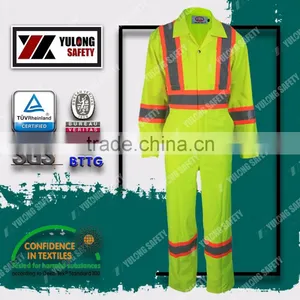 245gsm Hi Vis Reflective Cotton Material Long Sleeve Garments Used In Roadway thumbnail-1