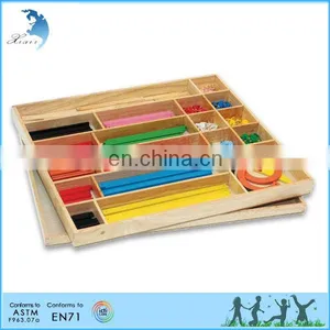 Preschool Wooden Educational Montessori Material EN71 Mathematic Toy Geometric Stick Material thumbnail-1