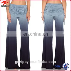 Women Fashion Folding High Waist Elastic Band Pants Tie thumbnail-1